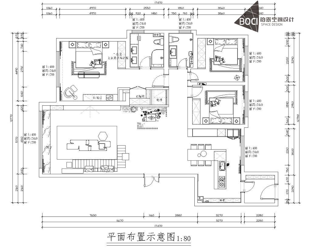 錦尚國際240平米現代風格