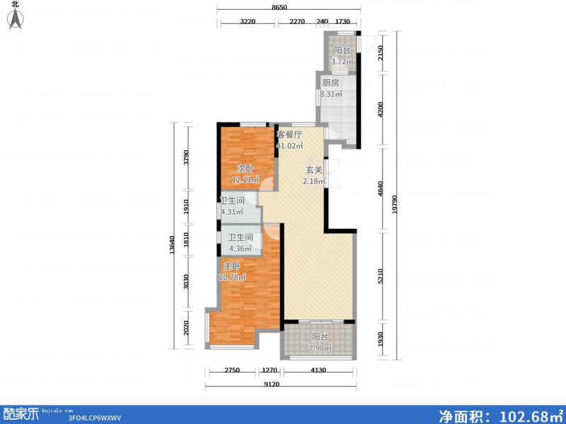 包頭裝修方案包頭萬達廣場116㎡