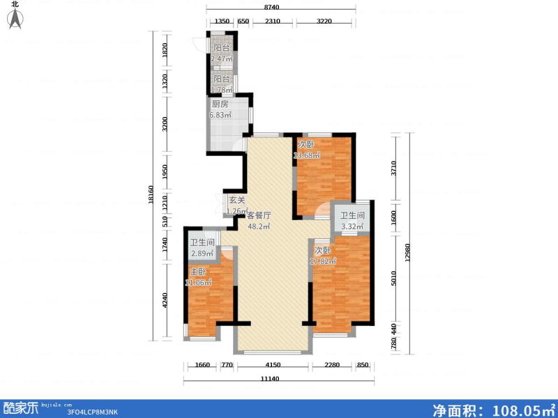 包頭裝修方案包頭萬達廣場156㎡