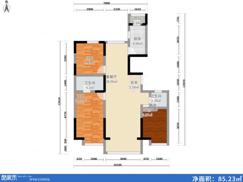 包頭裝修方案包頭萬達廣場156㎡