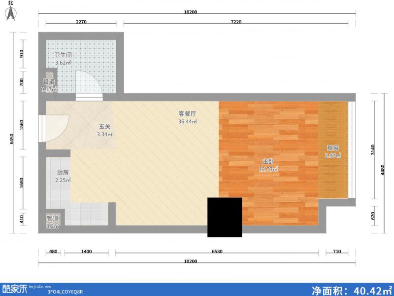 包頭裝修方案包頭萬達廣場58㎡