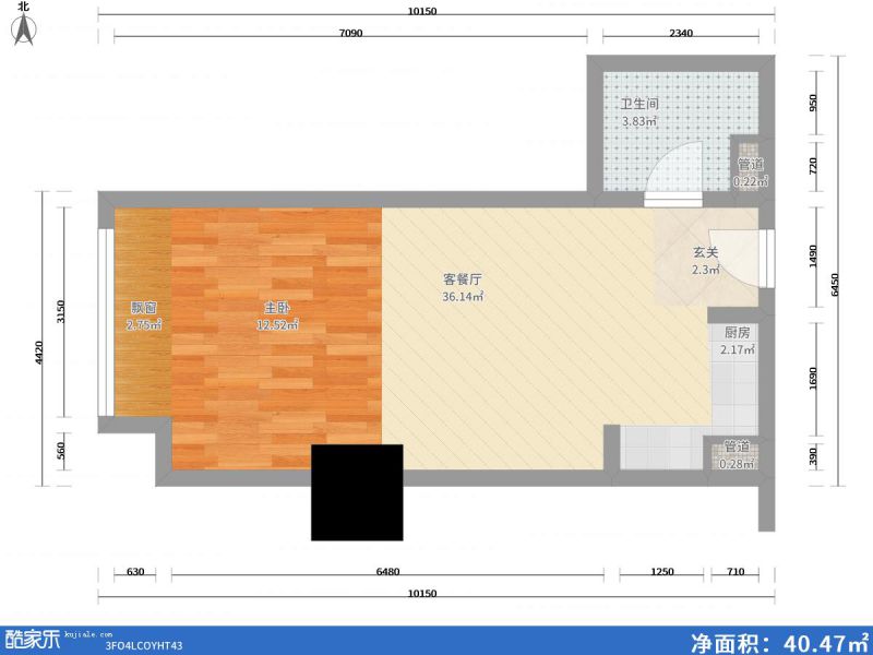 包頭裝修方案包頭萬達廣場58㎡