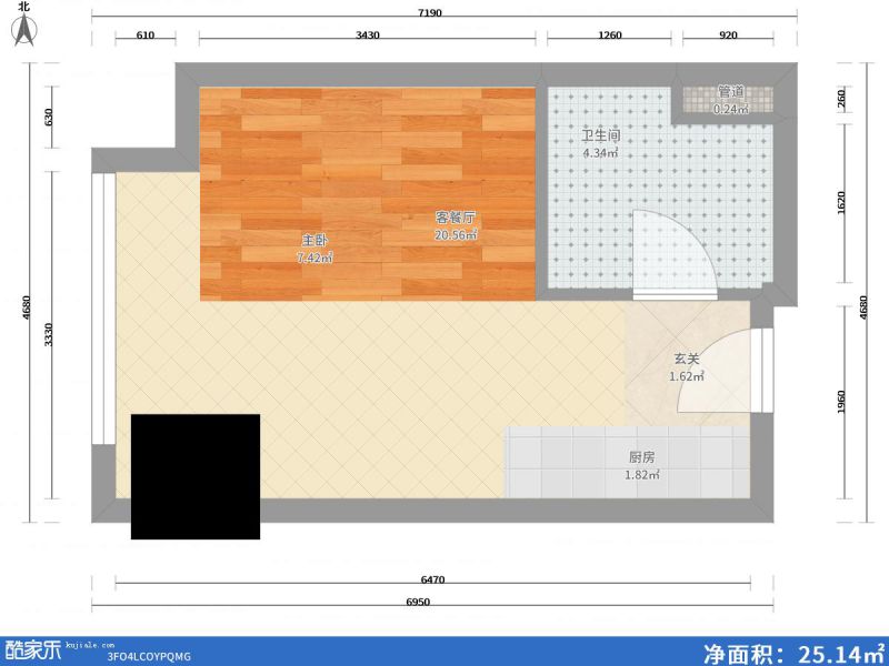 包頭裝修方案包頭萬達廣場37㎡