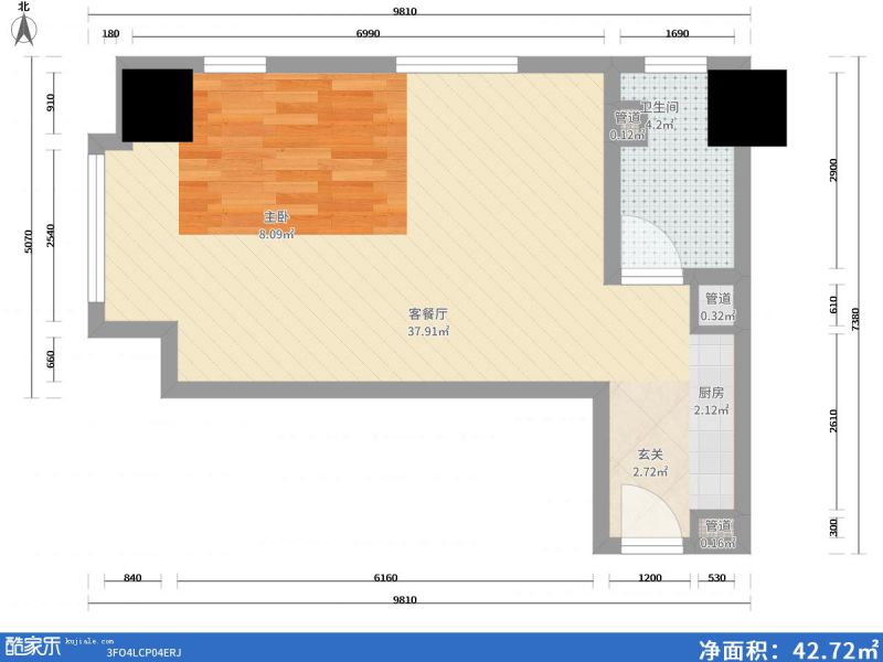 包頭裝修方案包頭萬達廣場62㎡