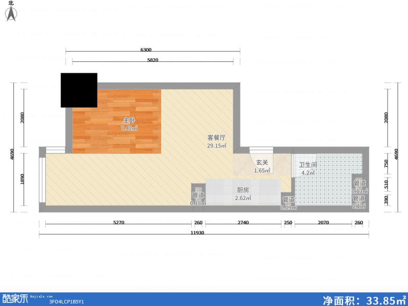 包頭裝修方案包頭萬達廣場49㎡