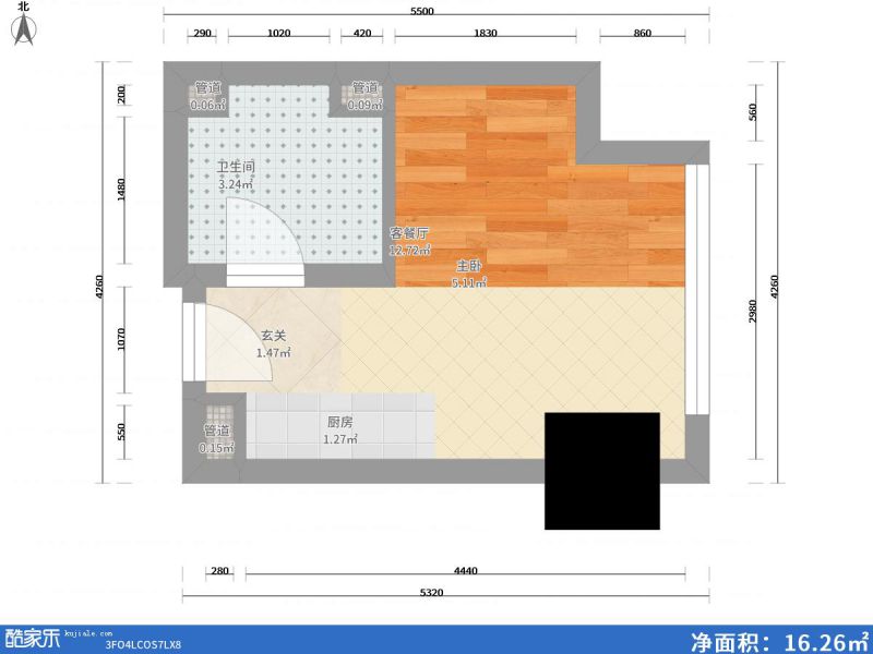 包頭裝修方案包頭萬達廣場25㎡