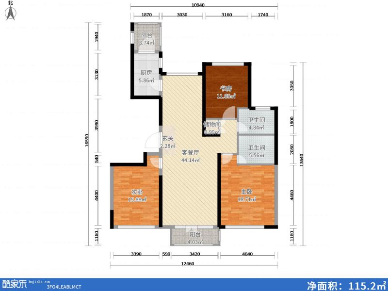 包頭裝修方案包頭中建·御瀾世家144㎡