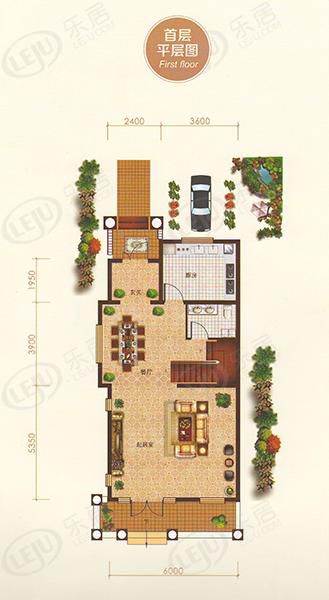 包頭裝修方案順鑫望潮苑·別墅三室兩廳四衛196.96平方米