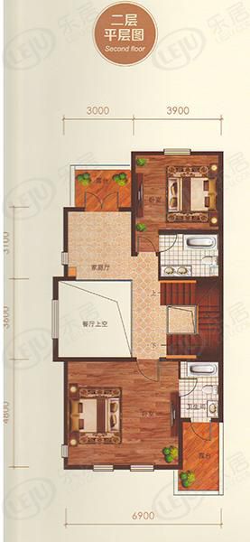 包頭裝修方案順鑫望潮苑·別墅四室三廳四衛220.56平方米